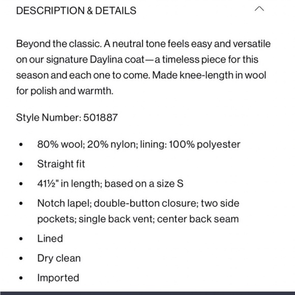 Club Monaco wool coat - Picture 5 of 6